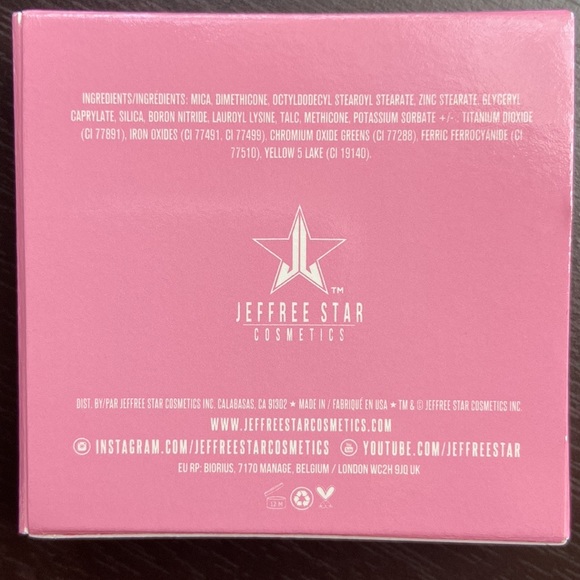 NEW! JEFFREE STAR Pressed Pigment Eye Shadow Single TAX FREE Metallic Green-Gold - Picture 4 of 6